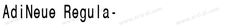AdiNeue Regula字体转换